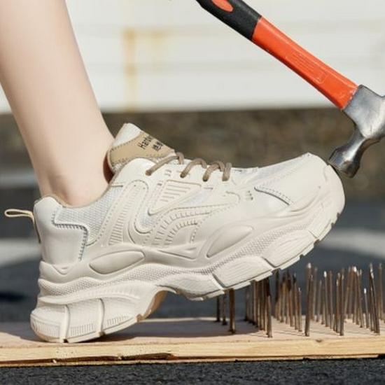 Women's & Men's Lightweight Steel Toe Insulated Work Shoes – Comfortable, Non-slip, Anti-smash & Anti-puncture Protective Footwear.