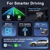 Wireless CarPlay Adapter for Smart Car Connectivity, Compatible with Apple & Android.