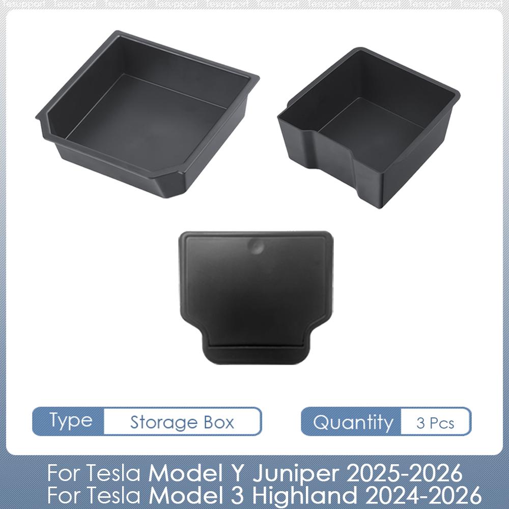 Storage Box For Tesla Model Y Juniper Model 3 Highland Accessories Center Console Organizer Armrest Box For Model 3/Y 2026