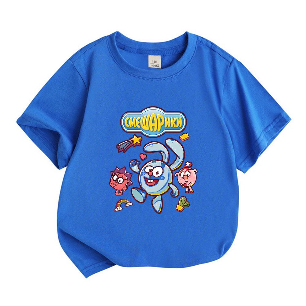 Toddler Boys Girls 100% Cotton Crew Neck Short Sleeve T-Shirt Cute Cartoon Character Printed Casual Soft Breathable Kids Summer Daily Wear Graphic Tee