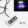 1pc Motorcycle Aluminum Alloy Mini CNC Number Plate Waterproof Lamp Rear Tail LED 12V License Plate Light Motorbike Accessories