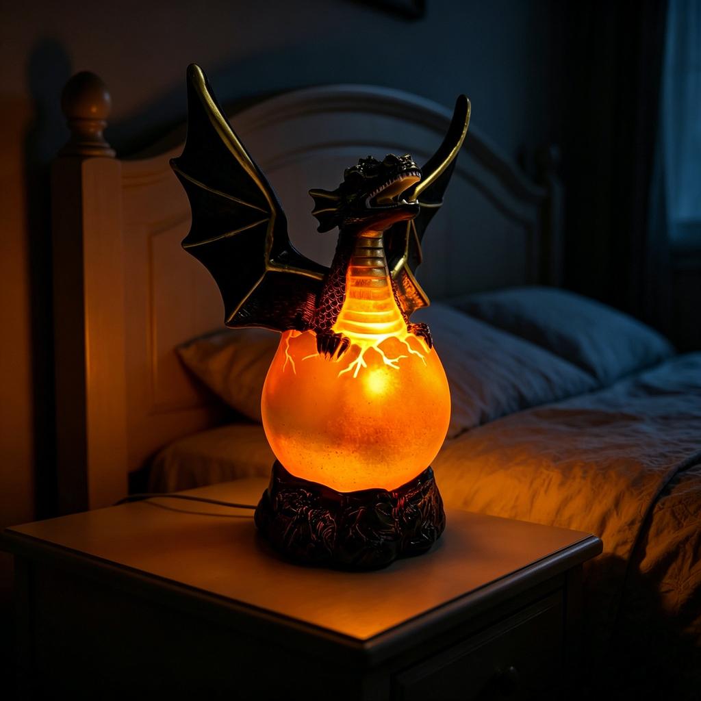 Night Light with LED - Theme , Dark Brown Decorative Sculpture