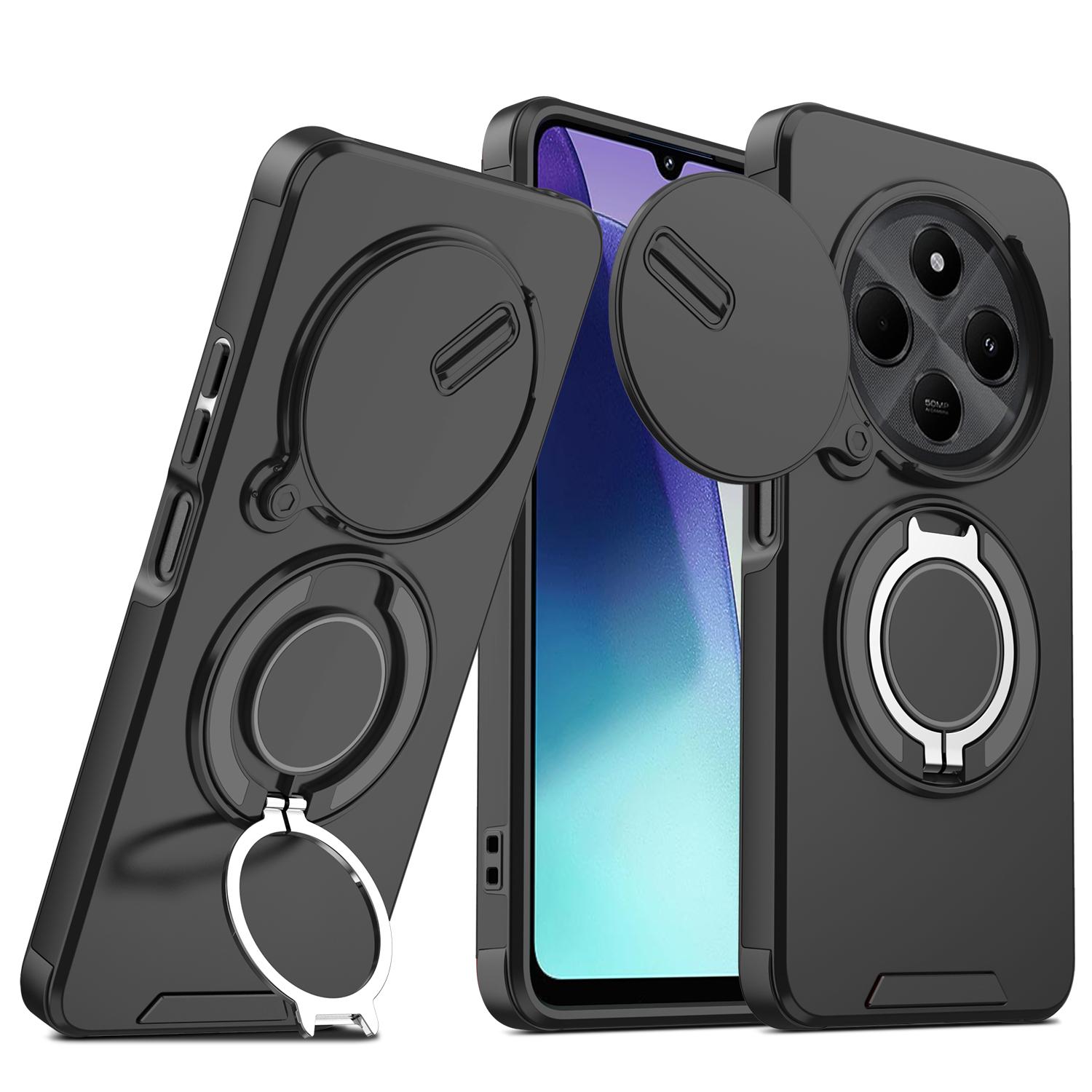 

Luxury Armor Phone Case For Xiaomi Redmi 14C 15C 13x 13 15 5G A3 A4 A5 Magnetic Bracket Holder Lens Protection Shockproof Cover Redmi A4