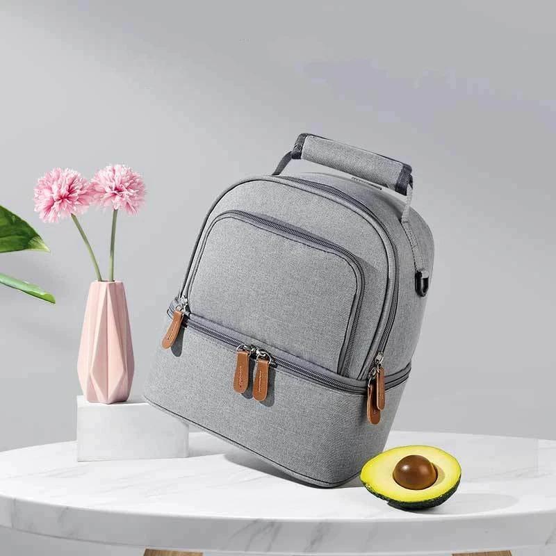 Large Capacity Portable Lunch Bag Hot Picnic School Food Lunch Bag Insulation Material, Fresh Cooler, Handbag With Lunch Bag