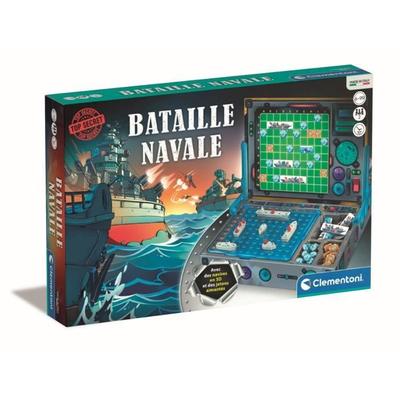 CLEMENTONI - Naval Battle - Magnetic Tokens and 3D Ships - Logic Game - 2 People