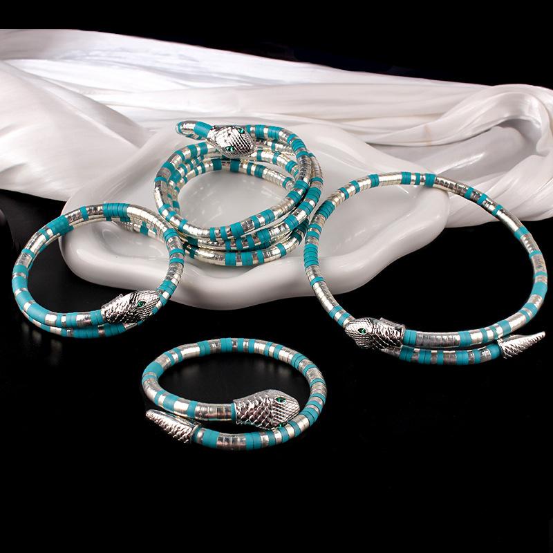 1PC New Personalized Winding Snake Necklace Opening Random Shape Snake Design Sense Adjustable Snake Bone Chain