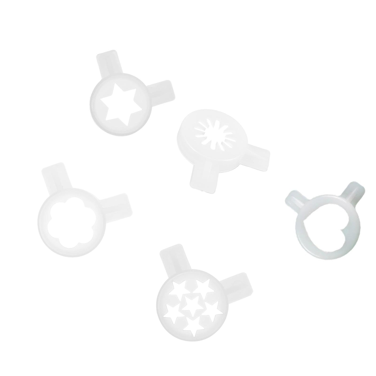 

5PCS Universal Ice Cream Machine Nozzle Attachments Food Safe Elastic Design Long Lasting Performances Easy Maintenance 1