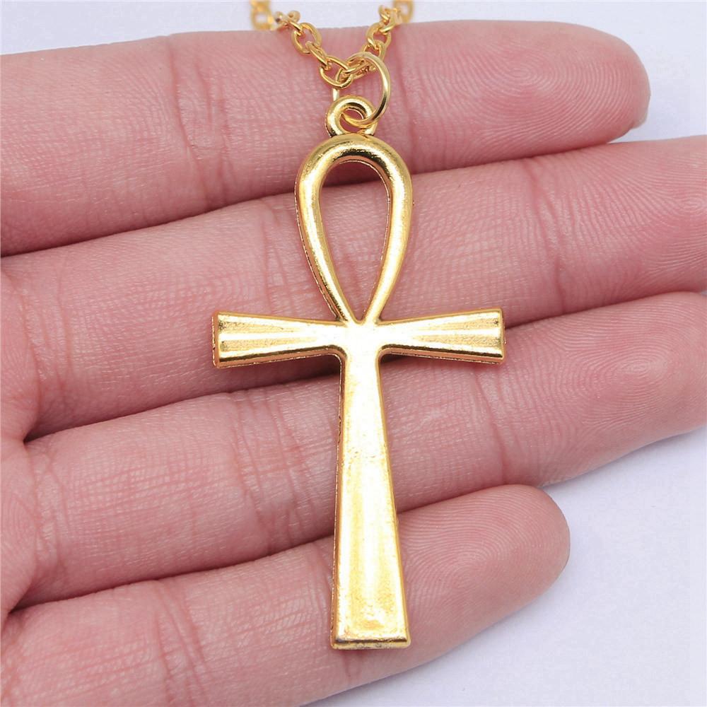 Amuletă talisman de culoare aurie, colier cu lanț lung de 45 cm sau 70 cm, bijuterii feminine, aniversare de nuntă, etnice pentru tine