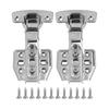 2Pcs Cabinet Hinges Stainless Steel 2.0mm Thick 105‑110 Degrees  Opening Mute Muffler Close Hinges for Kitchen