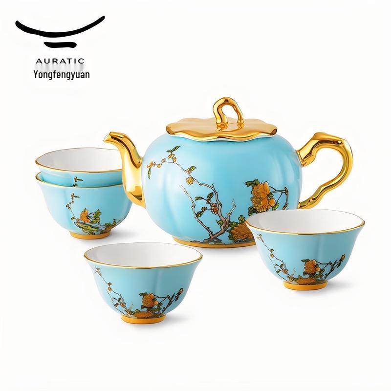 Yongfengyuan Madam Porcelain 6-Piece Travel Tea Set