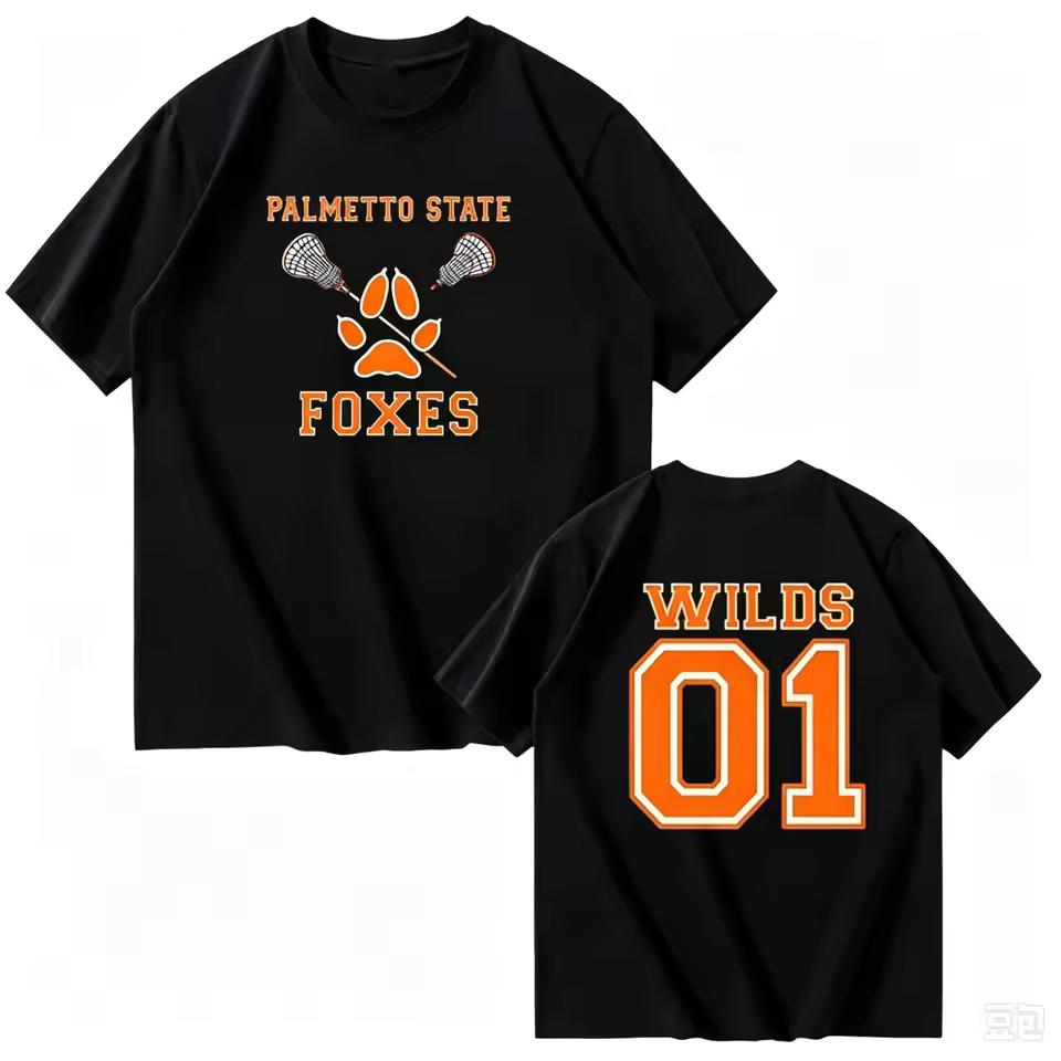 All for The Game Palmetto State Foxes T‑Shirt Unisex O‑Neck Short Sleeve Tee Casual Loose Summer Streetwear Tops for Men Women