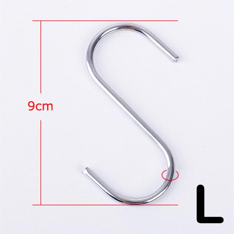 Stainless Steel S-Shape Hook Multi-function Kitchen Bedroom Railing S Hanger Hook Clasp Holder Hooks Hanging Clothes Rack
