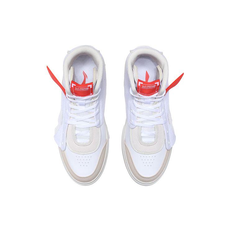 Li Ning CF Su Series High-Top Skate Shoes Women Sneakers Gray White AGCR078-2