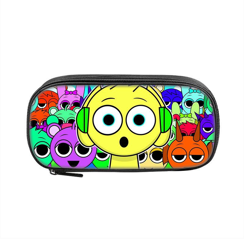 Rhythm Box Printed Pencil Bag Sprunki Music Game Elementary And Secondary School Children'S Pencil Stationery Bag