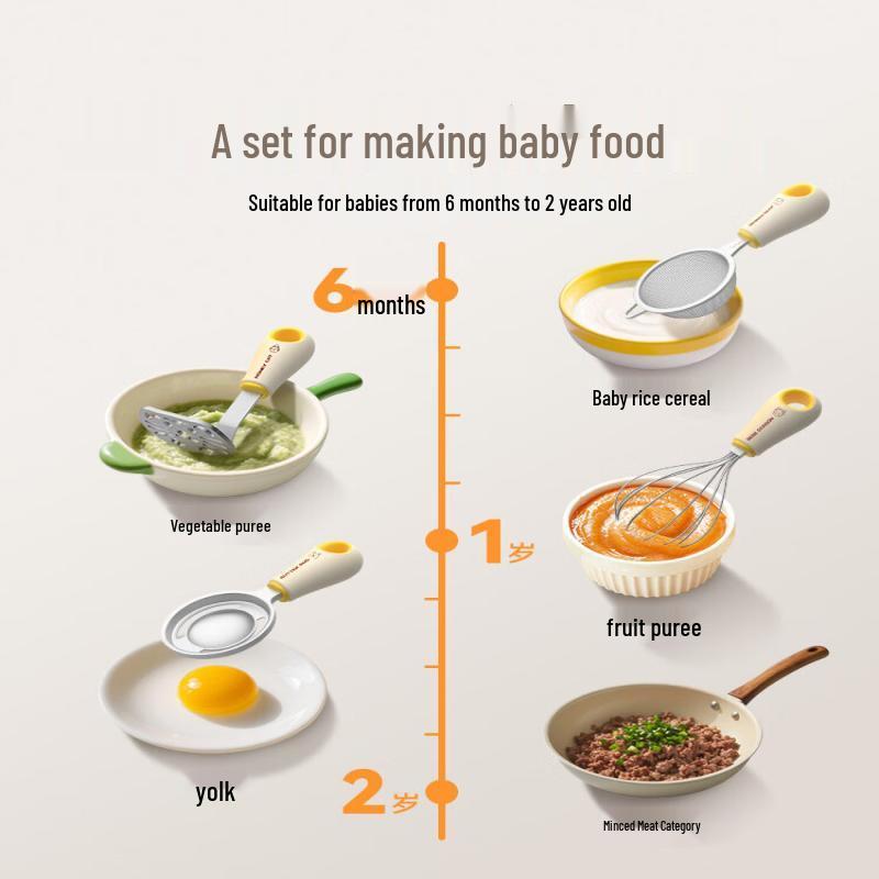 430 Edelstahl Babykostzubereitungs-Werkzeugset