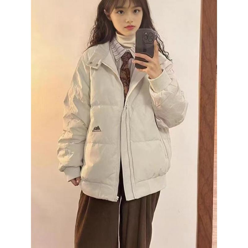 2025 Stehkragen Dicke Winter Baumwolljacke - Kurz, Locker, Koreanischer Stil Gepolsterter Brotmantel