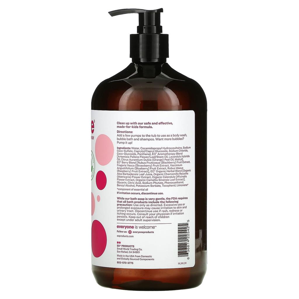 Everyone Savon 3 en 1 pour enfants, Explosion de baies, 32 fl oz (946ml)