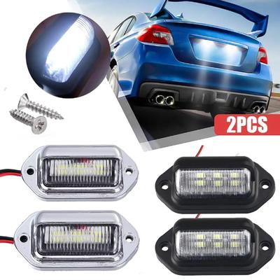 2PCS Car Van Bus Trailer Tail/Side Light Bulb 6LED Truck License Plate Light 12-24V Waterproof Good Car  Accessories