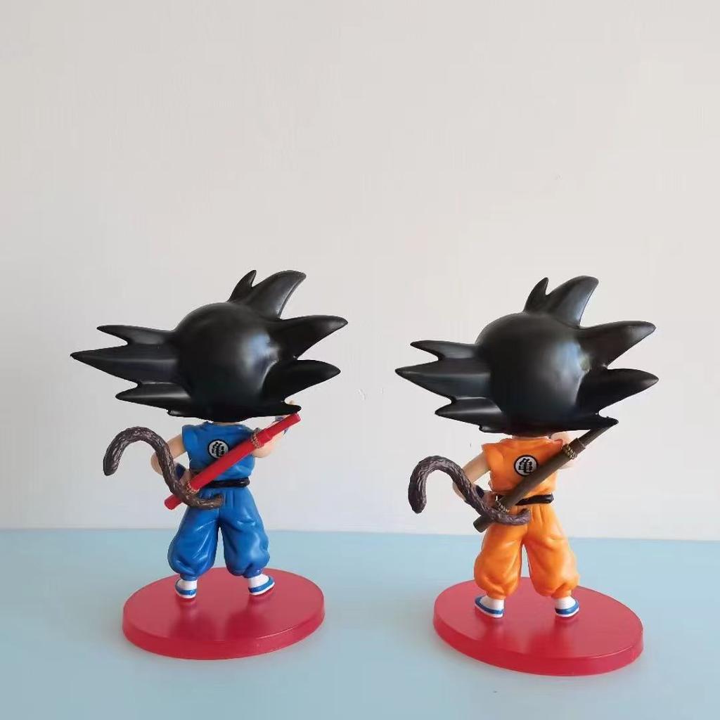 Anime Dragon Ball Childhood Blue Coat Goku Collection Model Cake Decoration Car Statue Children Toy Doll Christmas Gift