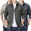 Men'S Spring And Autumn Shirts, Men'S Long-Sleeve Cotton Work Shirts, Men'S Loose Casual Spring Jackets, Men'S Tops