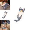 Catshark Grey Plush Doll With Different Eye Combination Super Soft And Cute