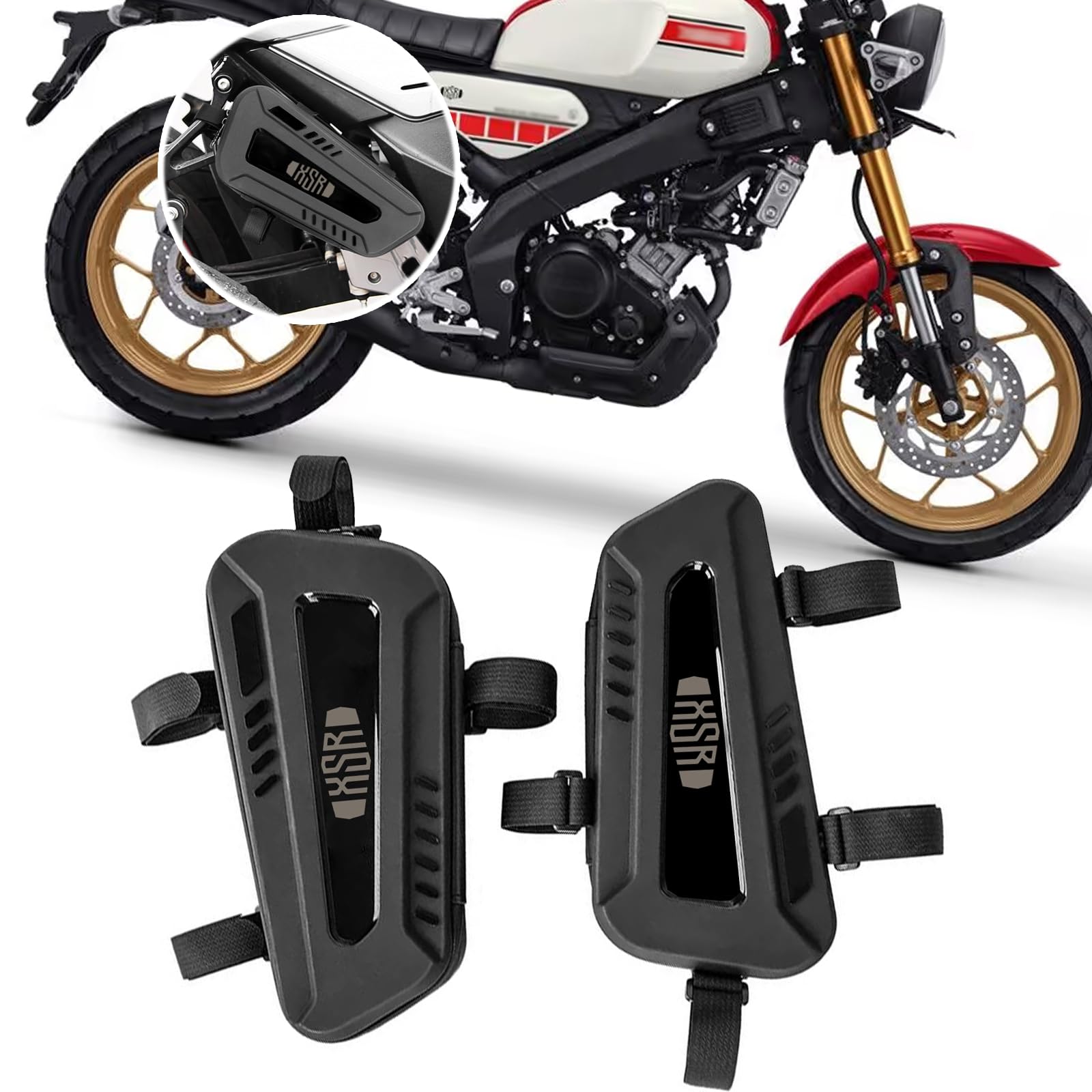 

PEDAPENG Motorcycle Saddlebag for and Waterproof Triangle Frame Compatible with Various Hard Shell Side Hanging Multifunctional Seat Tube Accessory