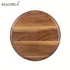 1 Piece of Natural Whole Wood South American Walnut Circular Handmade Plate, Round Sushi Plate, Dessert Fruit Bread Tableware