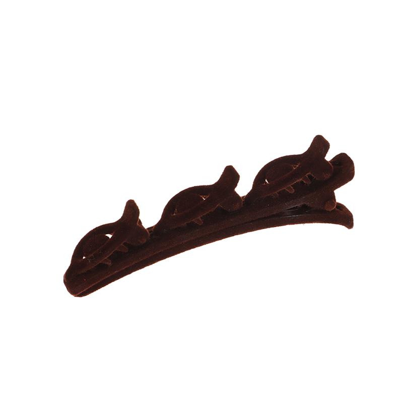 Beflockte Pony Haar Clip Kopfbedeckungen Frauen süße Haarspangen Hairgrip geflochtene Haarnadeln Haar-Accessoires