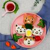 1Set Smiling Face Cat Rice Vegetable Roll Sushi Mould Creative Sandwich Vegetable Roll Tool Christmas Tree Halloween Party Mould