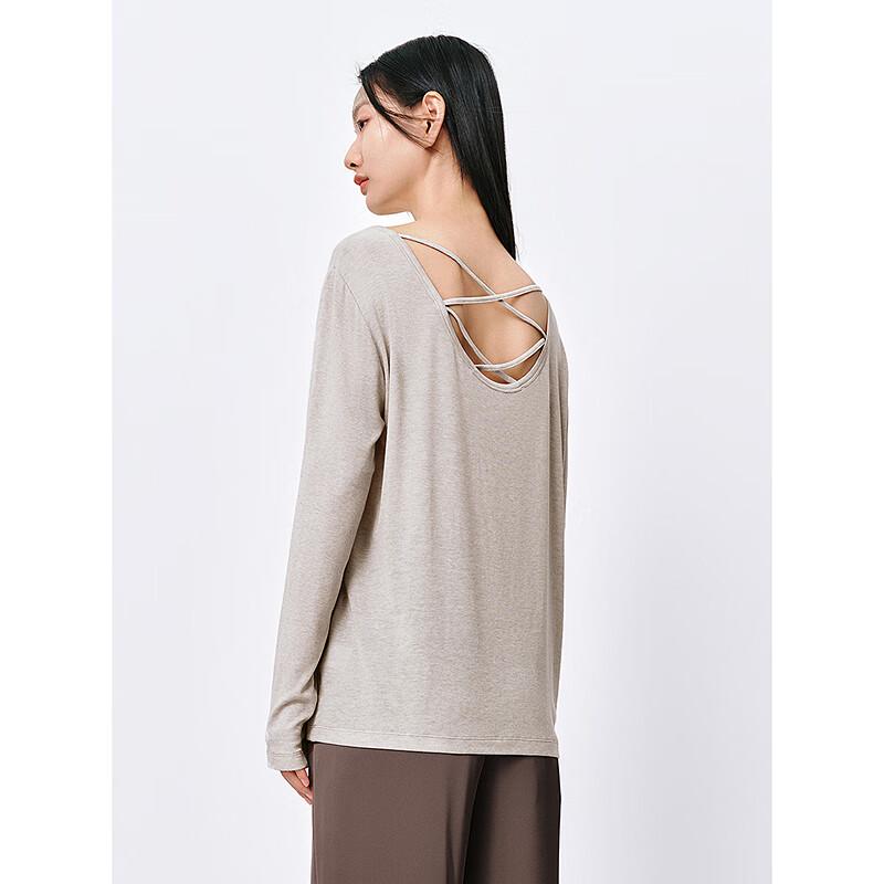 PEACEBIRD Women's Relaxed Fit Long Sleeve Knit T-Shirt