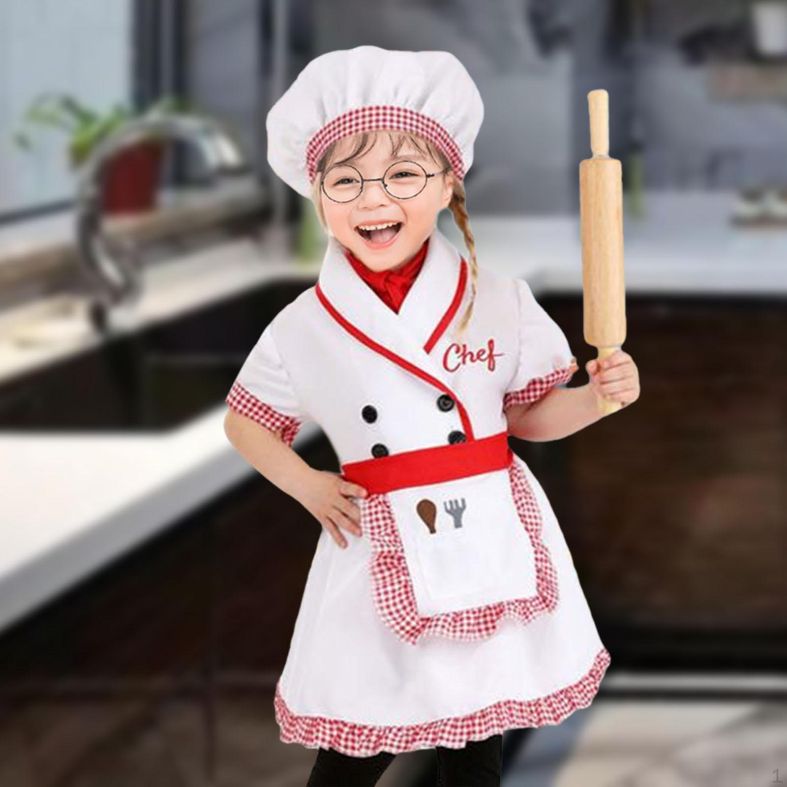 

Костюм шеф-повара для детей, милый костюм для сценического представления, ролевой игры S