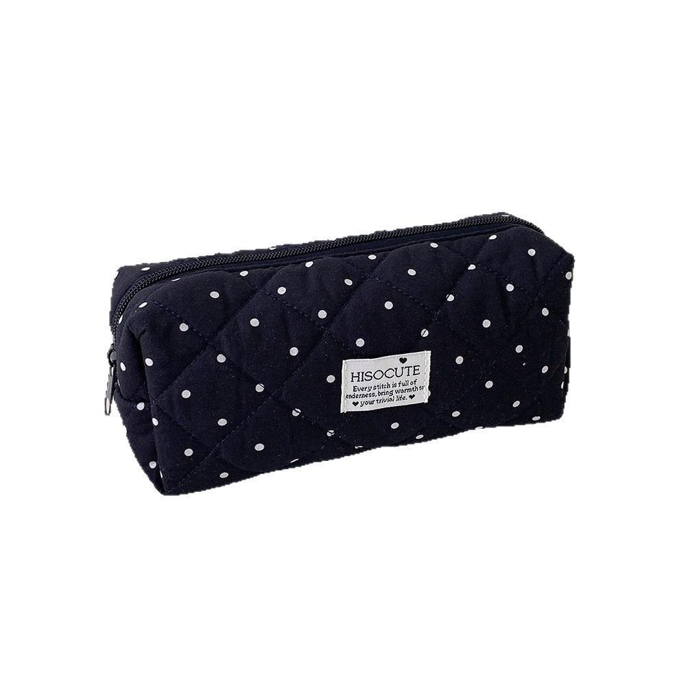 Lightweight Makeup Bag Polka Dot Stationery Storage Pouch Simple Pen Bag  Students Supplies