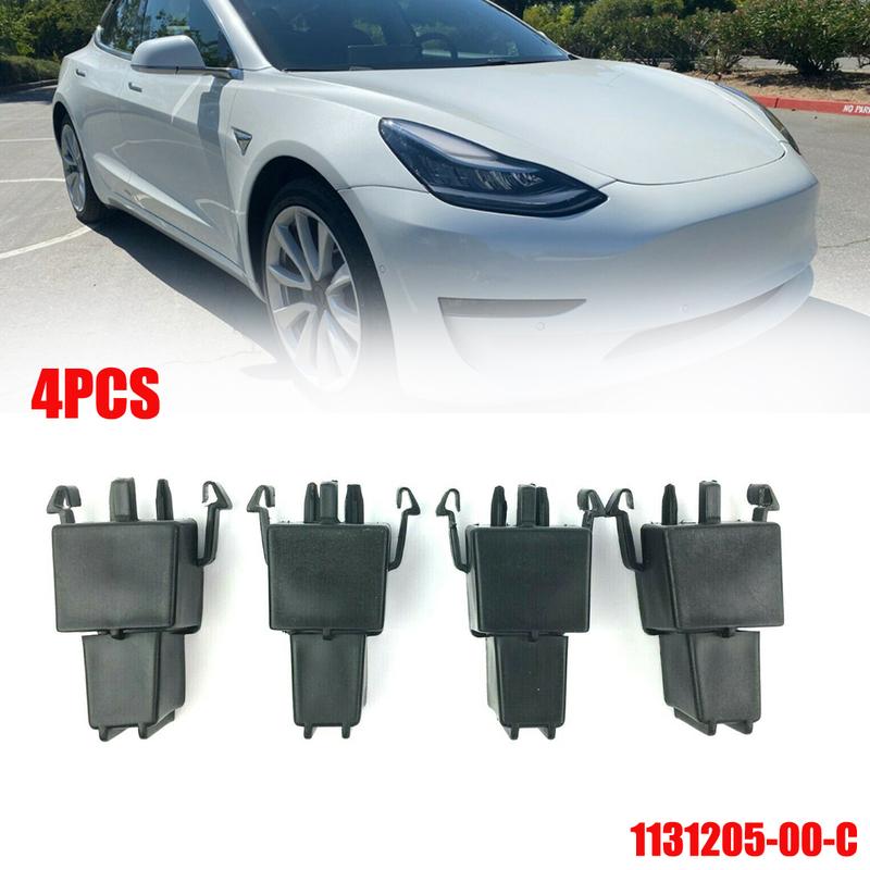 4x Clips de Întărire Negru din Plastic ABS pentru Frunk 1131205-00-C Suport și Suport Capotă Piese de Schimb Auto Pentru Tesla Model 3