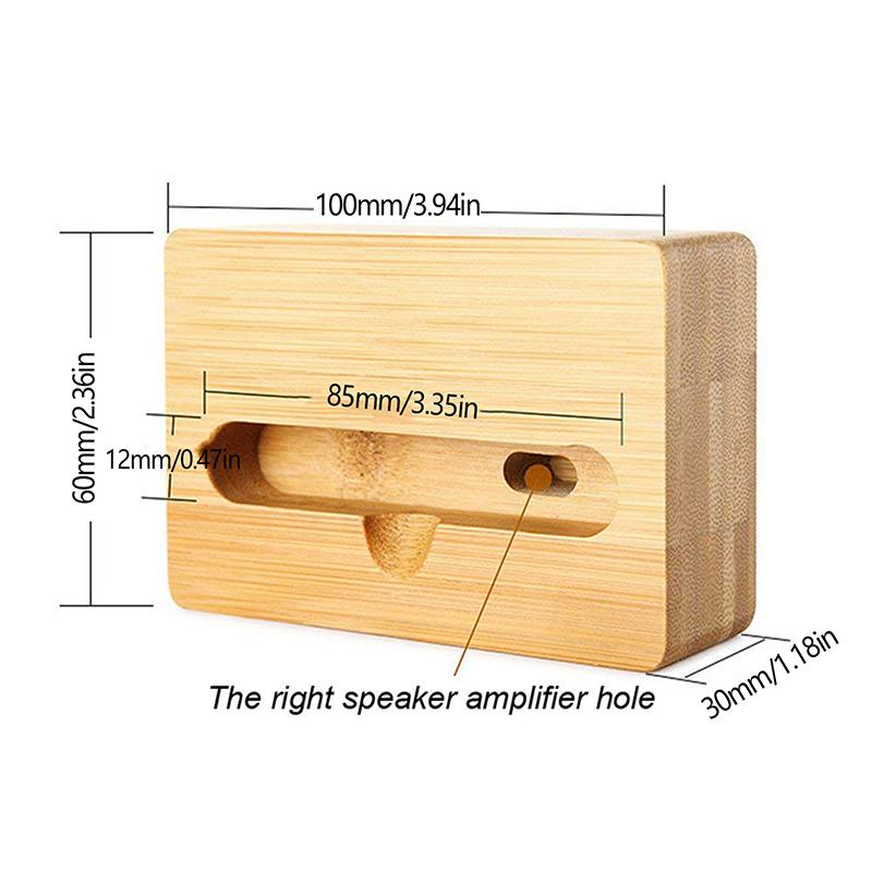 Telefonhalter Ständer Verstärker Zelle Lautsprecher Holz Schreibtisch Holz Bambus Sound Mobile Halterung Desktop Tablet Auto Dusche Handy Dock