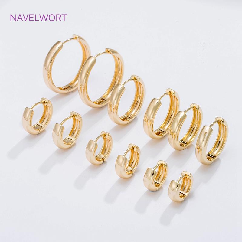 6 Sizes Gold Plated Circle Hoop Earrings Female Gift,High Quality Simple Round Earrings For Women Fashion Jewelry