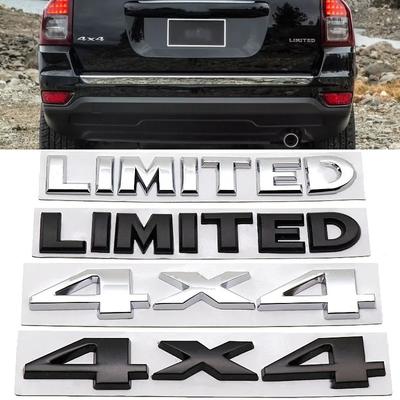 3D Metall 4X4 Limited Bilstyling Baklucksemblem Bakre Bagageutrymme Badge Klistermärke För Compass Wrangler Renegade Grand Cherokee
