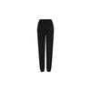 Li Ning Badminton Series Solid Color Logo Print Cuffed Fleece Casual Sports Pants Women bottoms Black AKLS986-2