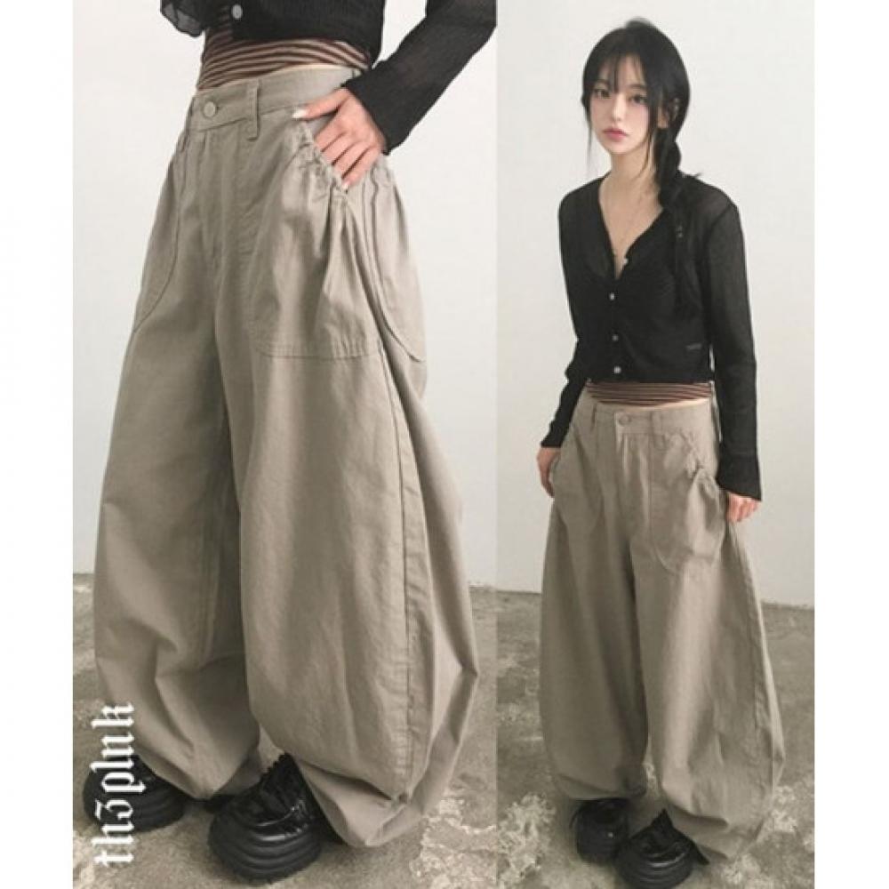 The Pink Balloon Wide Pants With Pocket