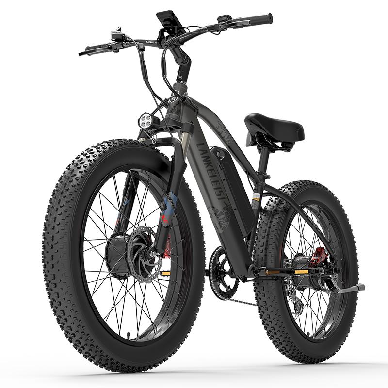 LANKELEISI MG740PLUS Ebike 2000W Doppio Motore 48V 20Ah Batteria Rimovibile 26 Pollici Ruote Grasse Bicicletta Elettrica Freni Idraulici Dirt bike