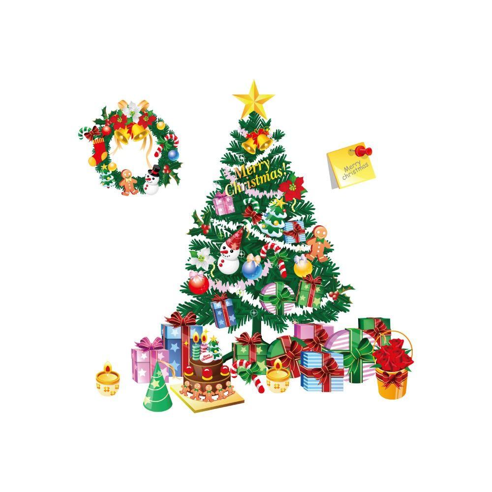 

2 шт./компл. ручной работы рождественский колокольчик наклейки на стену DIY оконное стекло наклейка дерево желаний наклейки праздник 2pcs/set