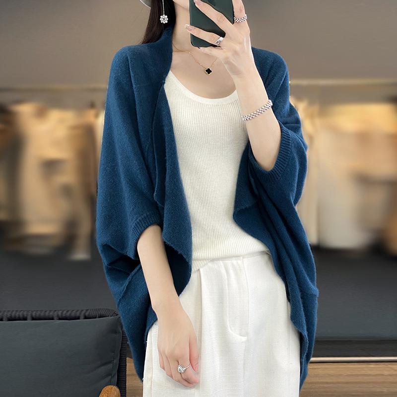 Women's Batwing Sleeve Knit Coat - New Wool Cardigan for Fall & Winter