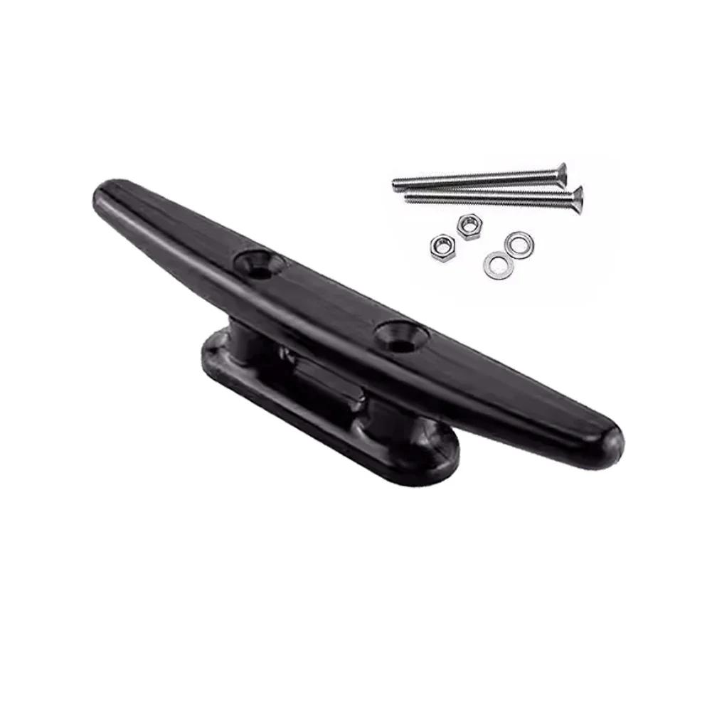 Nylon Low Flat Cleat Open Base Cleat With 2 Screws Marine Boat Yacht Deck Line Rope Tie Kayak Canoe Deck Hardware Accessories