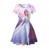 Children'S Skirt Princess Dress 2D Digital Printing Short Sleeve Girls Dress