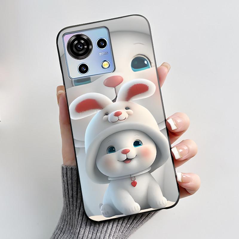 For ZTE Blade V50 Vita Case Luxury Cute Love Rabbit Funny Black Soft Silicone Phone Casing For ZTE BladeV50 Vita V50Vita Cover