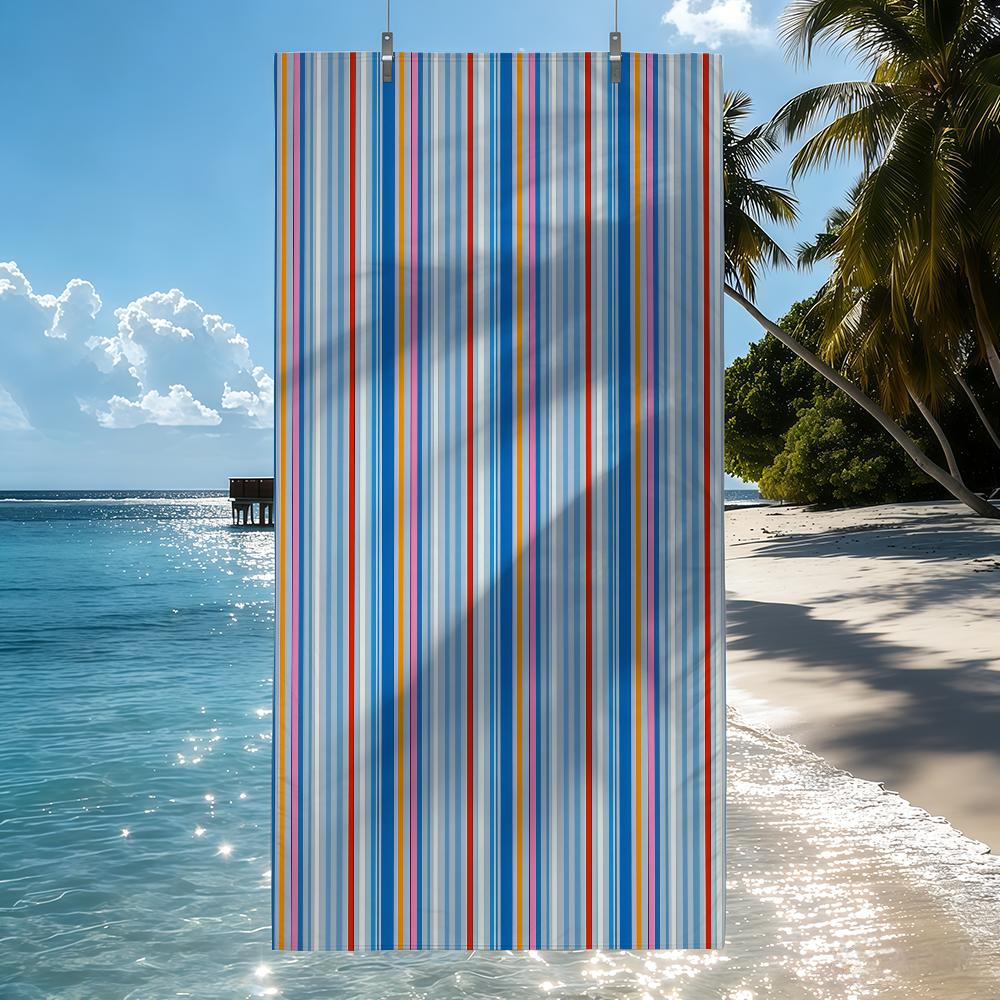Fashionable Colorful Striped Towel Quick Drying Beach Towels Are Suitable For Swimming Pools Camping Yoga And The Gym