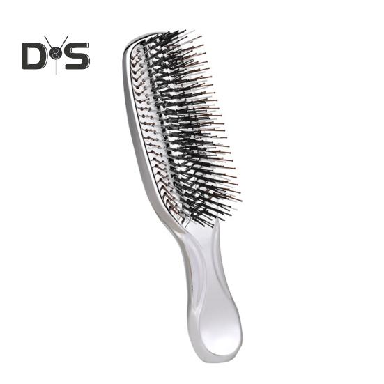 

Массажная щетка для кожи головы с эргономичной ручкой, антистатическая, тонкая, густая, вьющаяся, длинная, влажная, сухая, мужская, женская, расческа для укладки волос, распутывания серебряный