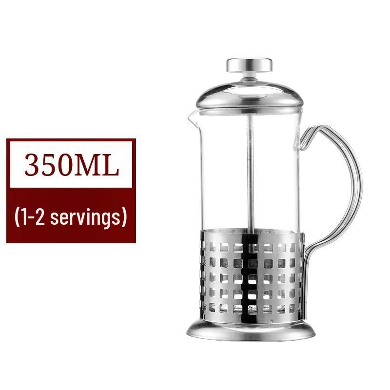 Glass French Press Coffee & Tea Maker with Built-in Frother
