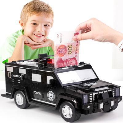 Alcancía Cajero Automático Huella Dactilar Contraseña Dinero Camión Auto Caja Fuerte Para Dinero Moneda Banco Música Juguete Regalos Para Niños Niño