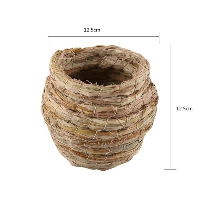 Handmade Grass Woven Bird Nest Xuan Feng Parrot Hummingbird Hanging Birds House Pet Supplies Poultry Toys Grass Nest BreedingBox