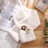 Japanese cute cartoon flower cross scarf autumn and winter warm neck protection small fresh scarf student couple versatile
